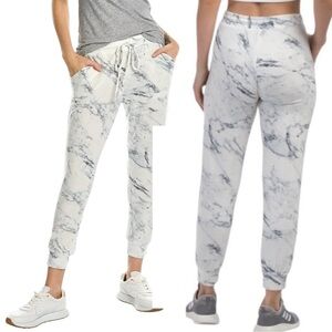 Michael Stars Jenny Jogger Chalk Combo Womens XL Lounge Comfy Cozy Marbled‎ NEW